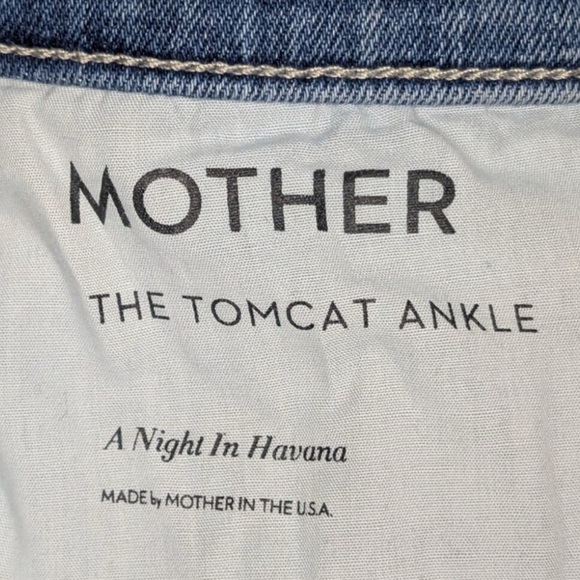 MOTHER Women's The Tomcat Ankle Leg Blue Jeans - Picture 5 of 8